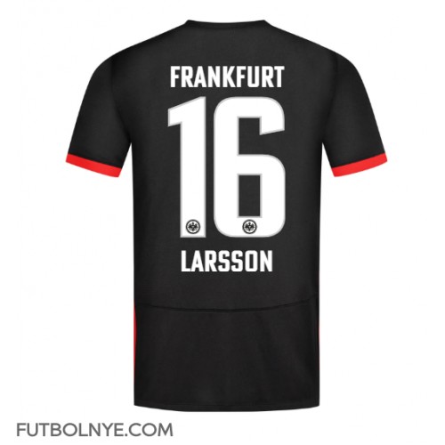 Camiseta Eintracht Frankfurt Hugo Larsson #16 Visitante Equipación 2024-25 manga corta